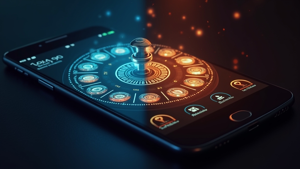 Smartphone and tablet showing casino app download options